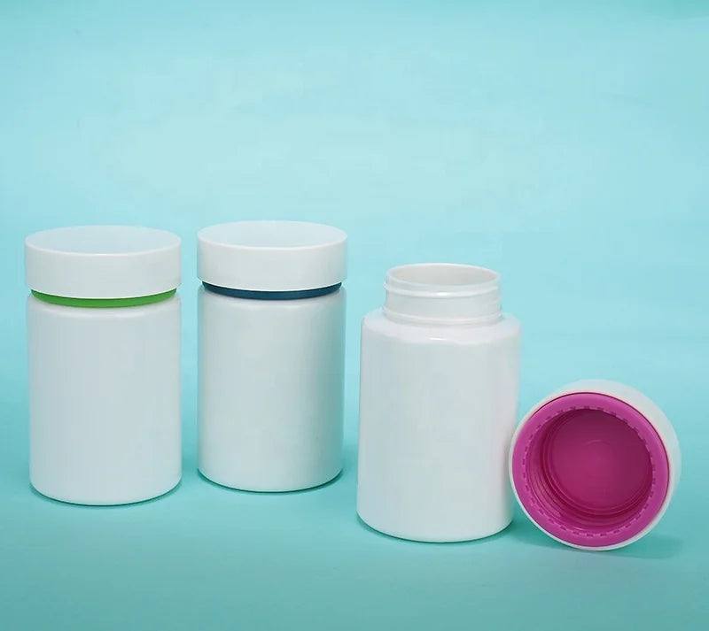 IN STOCK 100cc Amber PET Plastic Bottle Pill Bottle with Easy Pull off Lid Flip Over Caps for Medicine Capsule Tablet Supplement