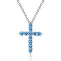 S925 Sterling Silver Moissanite Classic Cross Necklace Full Diamond Color for Engagement and Anniversary Charm Necklaces
