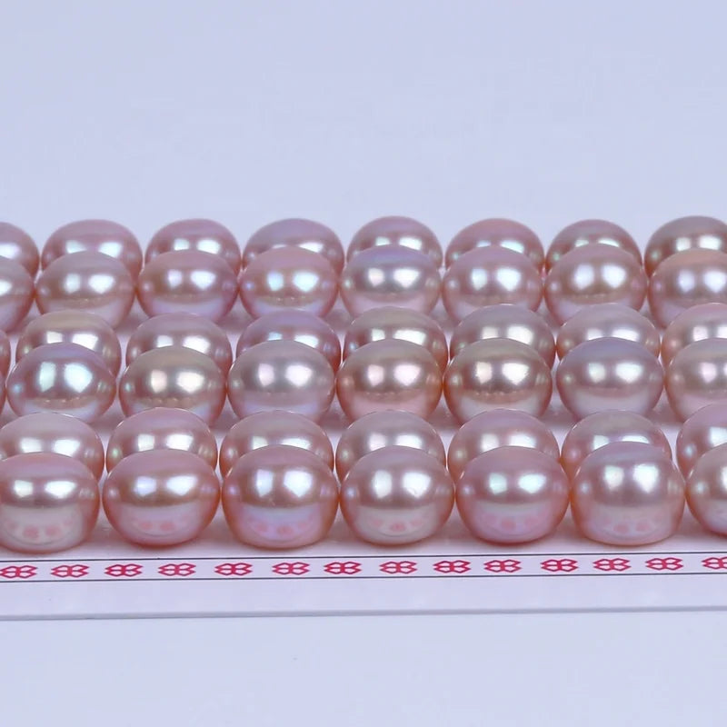 Retail Wholesale 3A Grade Natural Freshwater Pearls Half Drilled Not Hole Button Pearls Loose Pearls for Bracelet 10-15MM MegaBDM