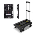 Mobile Folding Hand Cart Portable Utility Shopping Cart Telescopic Luggage Cart Shopping Trolley for Supermarket Warehouse