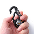 Plastic Mountaineering Buckle Carabiner Compass Multifunctional Outdoor Compass with Thermometer Portable Keychain Compass