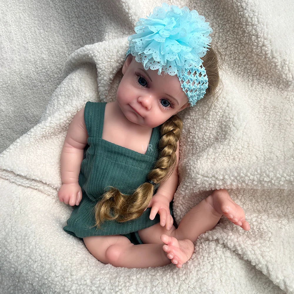 50CM 20" Stretchy Soft Silicone Reborn Baby Doll Blank Unpainted or Painted Lifelike Newborn Girl Artist Collectibles Kids Gift
