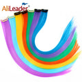 Alileader Hair Heat Resistant Fiber One Clip Hairpiece Synthetic Hair Extensions 20 Inch Long Hair with Clips in
