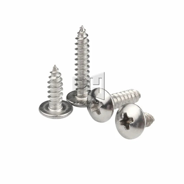 304 Stainless Steel Large Flat Head Self-tapping Screw Umbrella Head Self-tapping Screw Mushroom Head Screw TA3 * 6-TA3*30