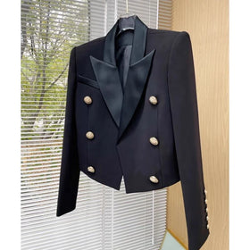 Double Breasted Short Spring New Style Temperament Coat Temperament Professional Suit Female