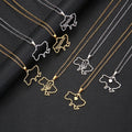 Enameled Ukraine Map Chain Necklaces Stainless Steel 18k Gold Plated Enamel Ukraine National Flag Map Pendant Necklace
