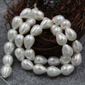 Wholesale White Tear Drop Shaped Natural Shell Pearl for Necklace and Bracelet DIY Handmade Jewelry