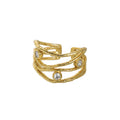 VIANRLA 925 Sterling Silver Delicate Zircon Multi Gold Wedding Rings
