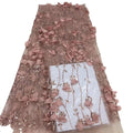 Wholesale European Dress Children's Lace Fabric Wedding Dress 3d Embroidery Mesh Lace Sequin Fabric