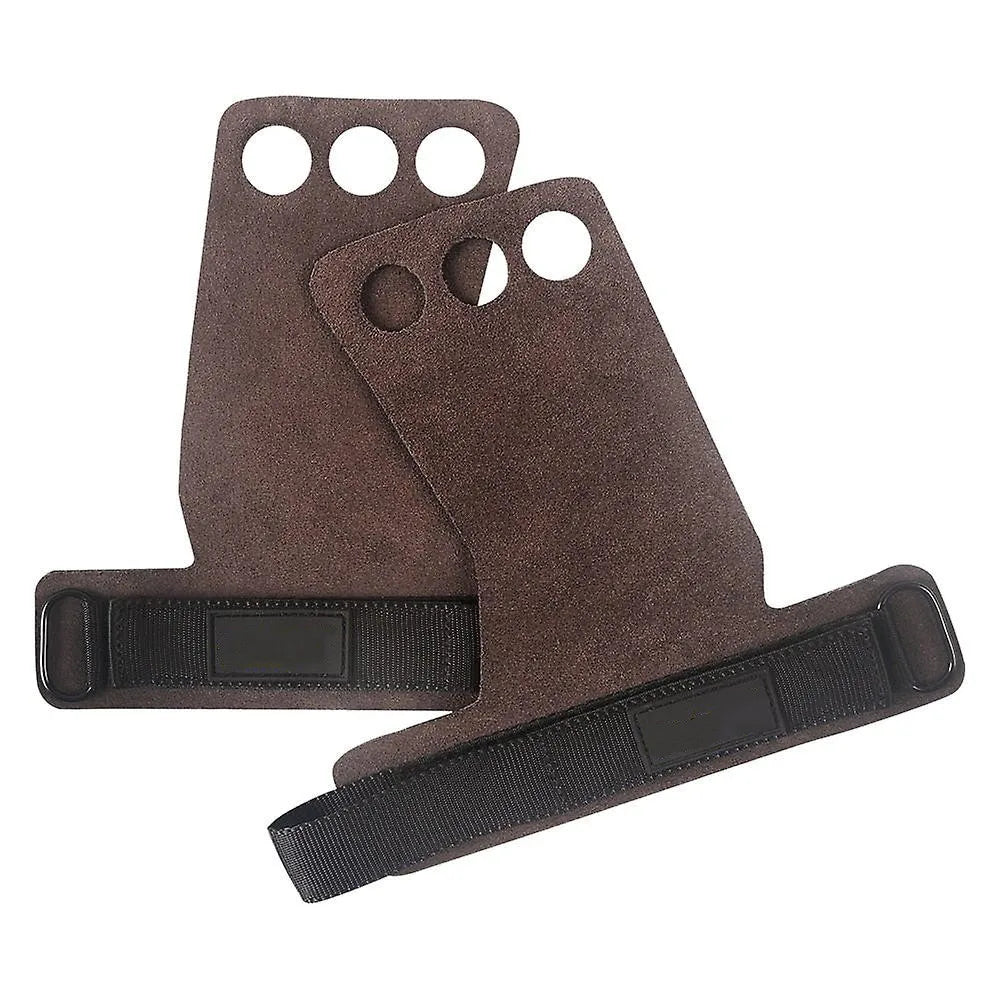 Custom Logo Gymnastic Fitness Weight Lifting Glove 3 Hole CarbonHand Grips Weightlifting Grips