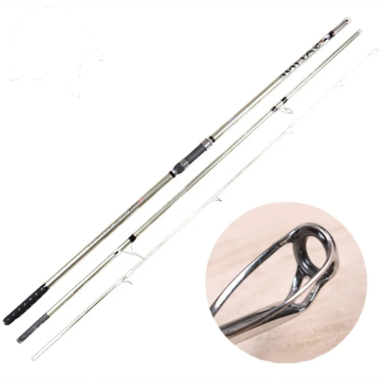 Wholesale 4.2m 4.5m 3 Sections Super Hard Fuji Accessories Beach Carbon Distance Throwing Surf Fishing Rod