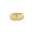LOZRUNVE Fine Jewelry Silver 925 Trending Chunky Wide Large Dome Engraved Diamond Star Ring