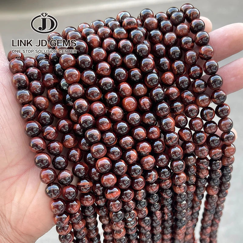LINK JD GEMS Natural Gemstone Loose Round Beads 4-20mm Pick Size Natural Stone Beads for DIY Jewelry Making