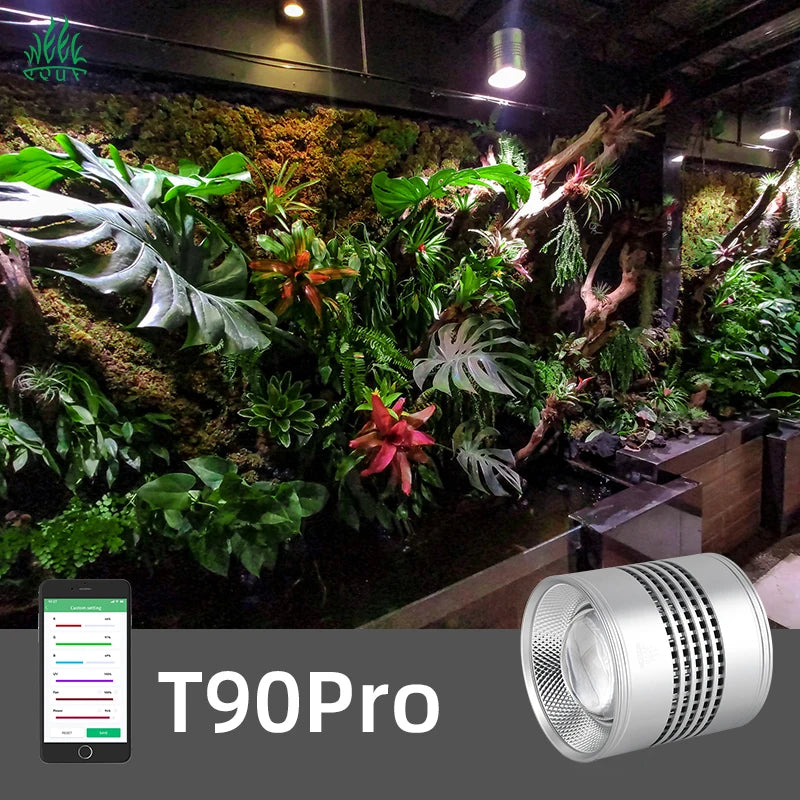 Hot Sale Week Aqua T90 Pro 90w Led Aquarium Lamp for Aquatic Freshwater Aquascape Fish Aquarium tank Lighting