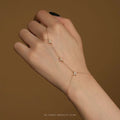 Fashion French Style 925 Silver Bracelet for Women 18K Gold Plated 925 Sterling Silver Tassel Finger Chain Bracelet Jewelry