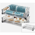Modern Chrome Wire Pull-Out Storage Basket Drawer for Kitchen Cabinets Cupboards Available Different Sizes-WTB-011 Rack Hotels