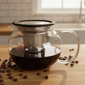 600ml 800ml Eco-Friendly American Style Stove Top Safe Glass Tea Pot Removable Stainless Steel Tea Strainer Coffee Tea Sets