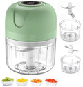 Mini Portable Electric Garlic Chopper Food Slicer Usb Wireless Charging Garlic Mincer Mixer Garlic Press Kitchen Accessories