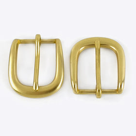 Meetee LCH-131 30mm Solid Brass Pin Belt Buckles Hardware for Women Jeans Fashionable Brass Leather Belt Buckle