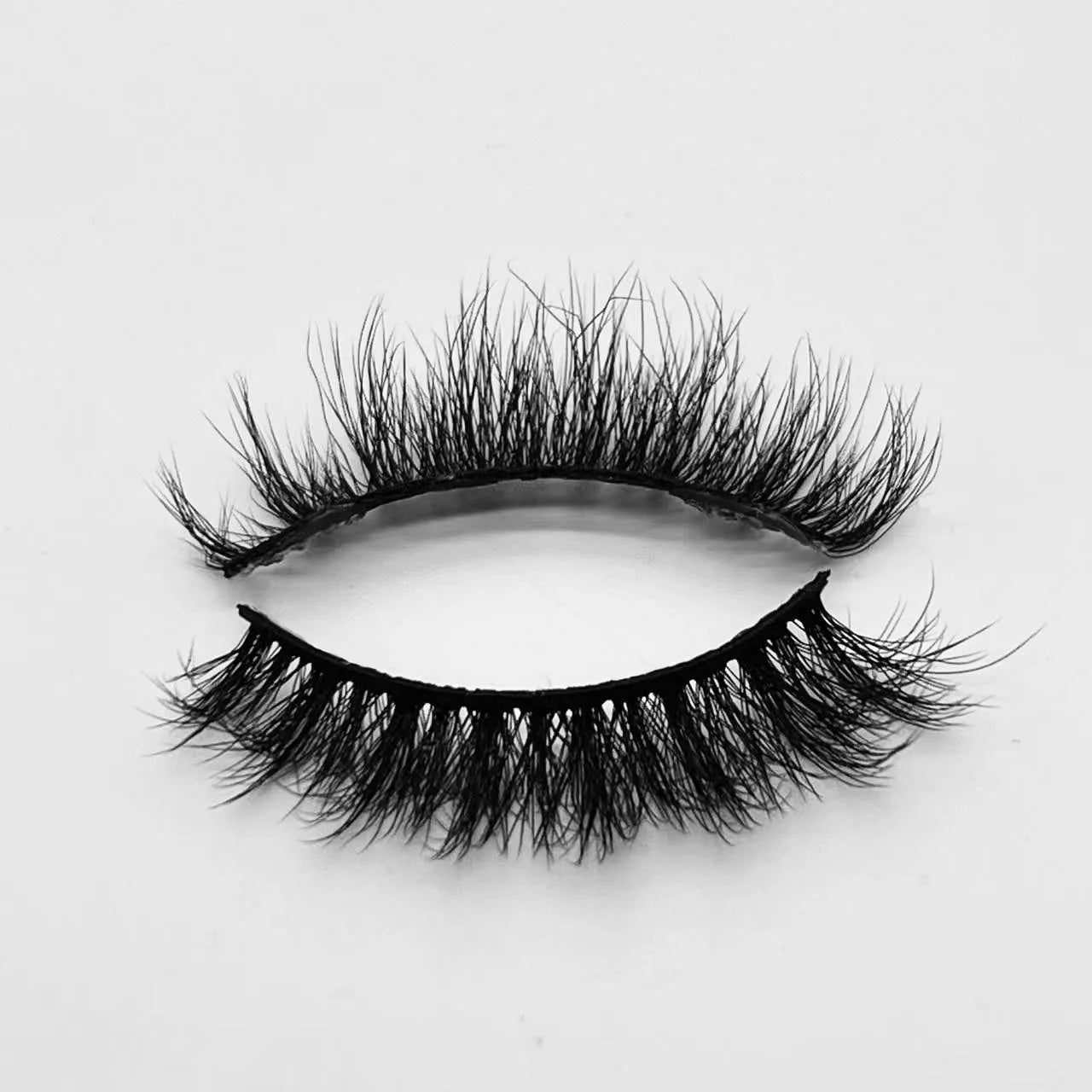 D2 Fluffy Eyelash Faux Mink 15MM Curly Natural Lashes Synthetic Fiber False Eyelash with Custom Packaging Box