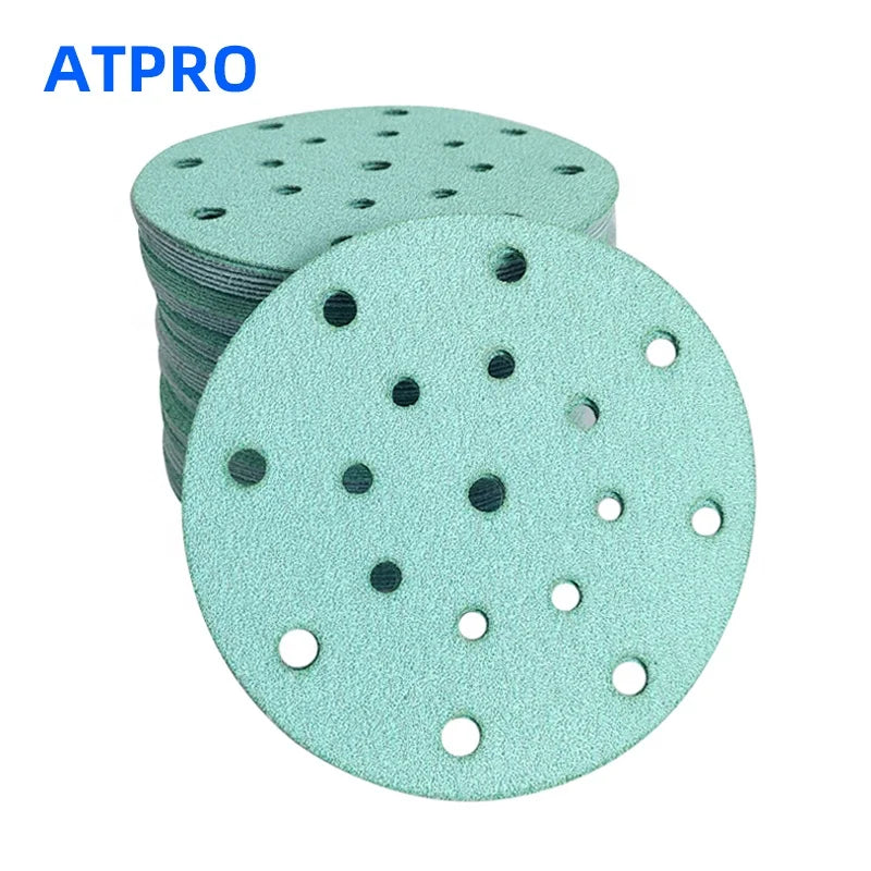 Speedfix Blue Sand 6 Inch 17 Hole Dry Sandpaper Tyrannosaurus Rex Round Brushed Sand Skin Car Putty Sandpaper