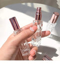 Hot Sale Rose Gold Silver Cap New Design Woman Refill Empty Pocket Size clear Glass Bottle Perfume 10ml Spray