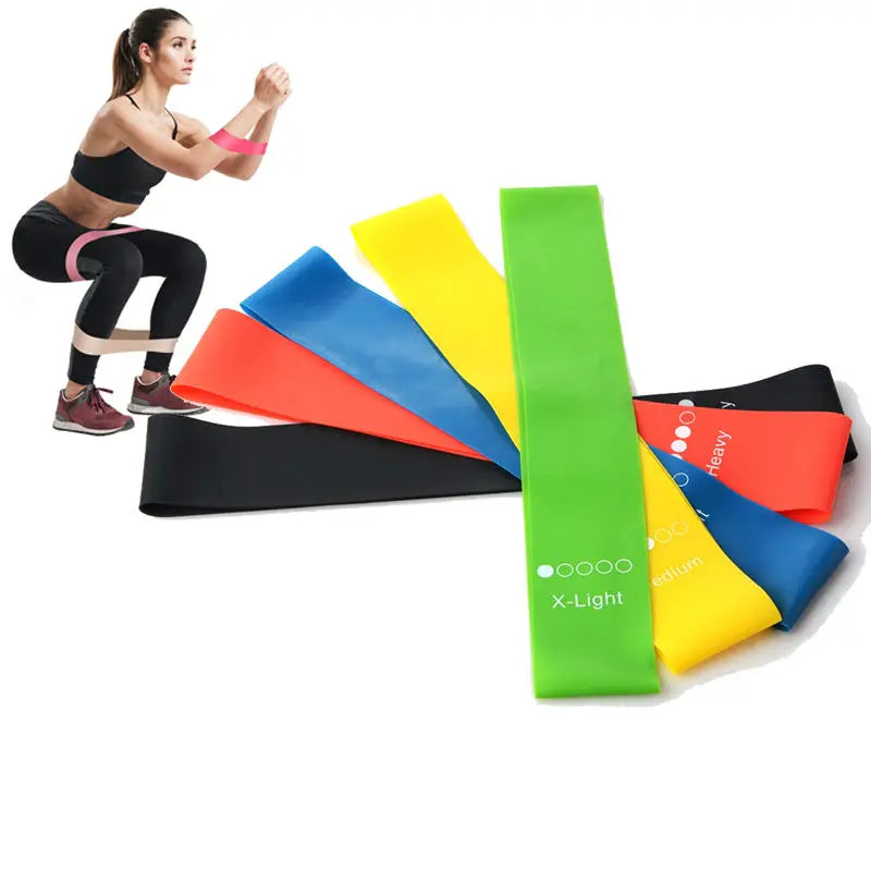 Yoga Accessories Fitness Workout Rubber Exercise Sports Fitn Exercise Elastic Loop Strength Custom Logo Resistance Bands 5pc Set