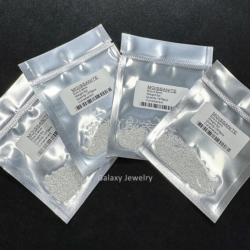 Melee Small Size Moissanite Synthetic Diamond 0.7mm to 3.0mm Loose Round Brilliant White Melee Moissanite for Watch