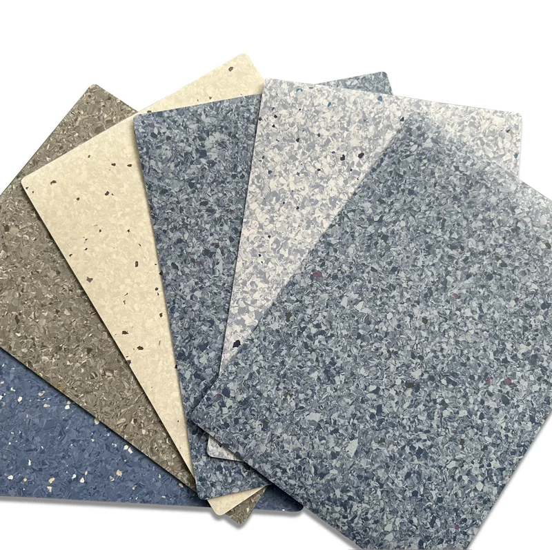 Anti-Static PVC Vinyl Rolls for Indoor Hospitals Homogeneous Flooring Parquet Surface Anti-Slip Design Assistance Available