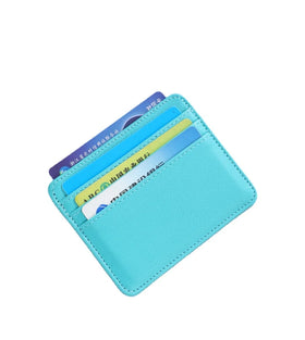 Superb Slim Custom Leather RFID Mini Card Wallet Portable Money Card Holder Fashionable Light Weight PU Passport Carrying