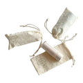 Custom Logo 2.5x5.5inch Natural Cotton Drawstring  Bags With Double-sided Printing for Lip Balm