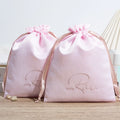 Eco-friendly Printed Cotton Drawstring Bags With Ribbon Hair Packaging Custom Logo Dust-free Drawstring Shoe Bag