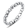 Factory 925 Sterling Silver Forever Love Heart Finger Ring Original Woman Jewelry Gift Stackable Bague Korean Jewelry PA7108