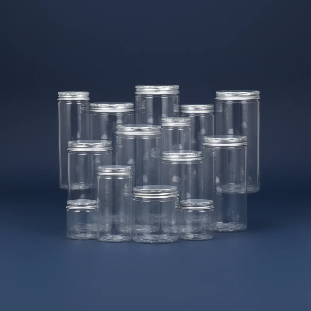 Widemouth Bottle 100ml 500ml 600ml 1000ml PET clear Bottle Plastic Water Storage tank 1 Ton Screw Cap Essential Oil Bottle