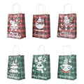 2022 New Design Hotly Sold 6 Design Mixed Christmas Party Favour Gift Packaging Paper Bags With Handle for Holiday Supplies