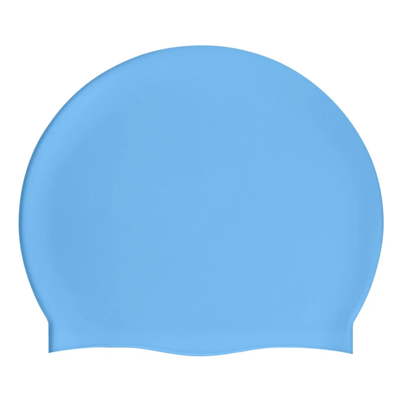 In Stock Flat Silicone Swim Cap 55g Dreadlocks Swimming Cap for Kids and Adults Flag Style
