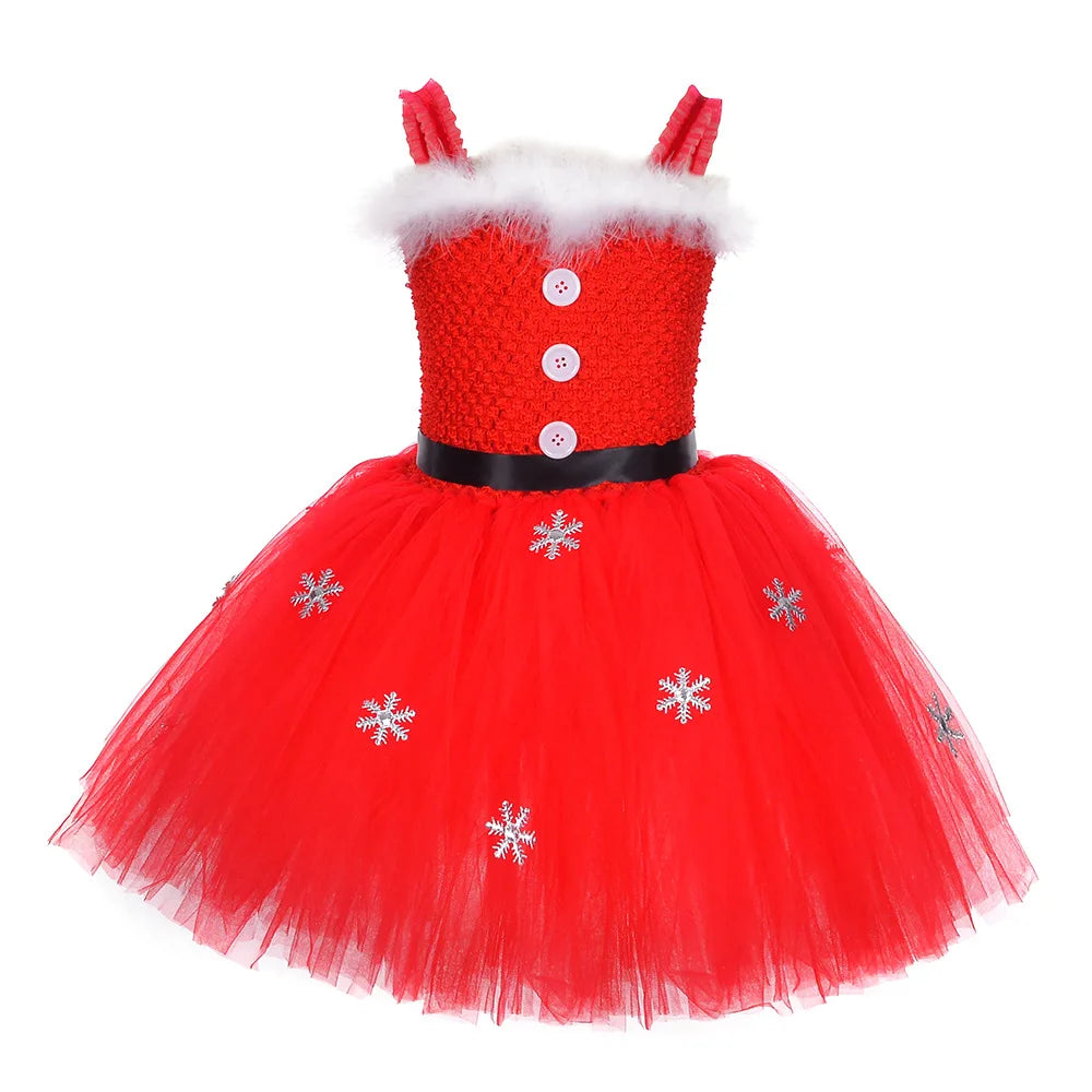 2024 New Arrival Christmas Children's Fairy TV & Movie Kids Girl TUTU Skirt with Headpiece Fancy Dress Costume 100% Polyester