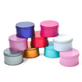 Custom Logo Round Empty Metal Tin Box Silver Container for Chocolate Sweets Recyclable Tea Candle Craft Packaging