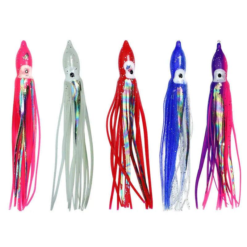 CASTFUN 12cm 4g Octopus Squid Skirts Soft Lure Soft Fishing Lure Tuna Lure