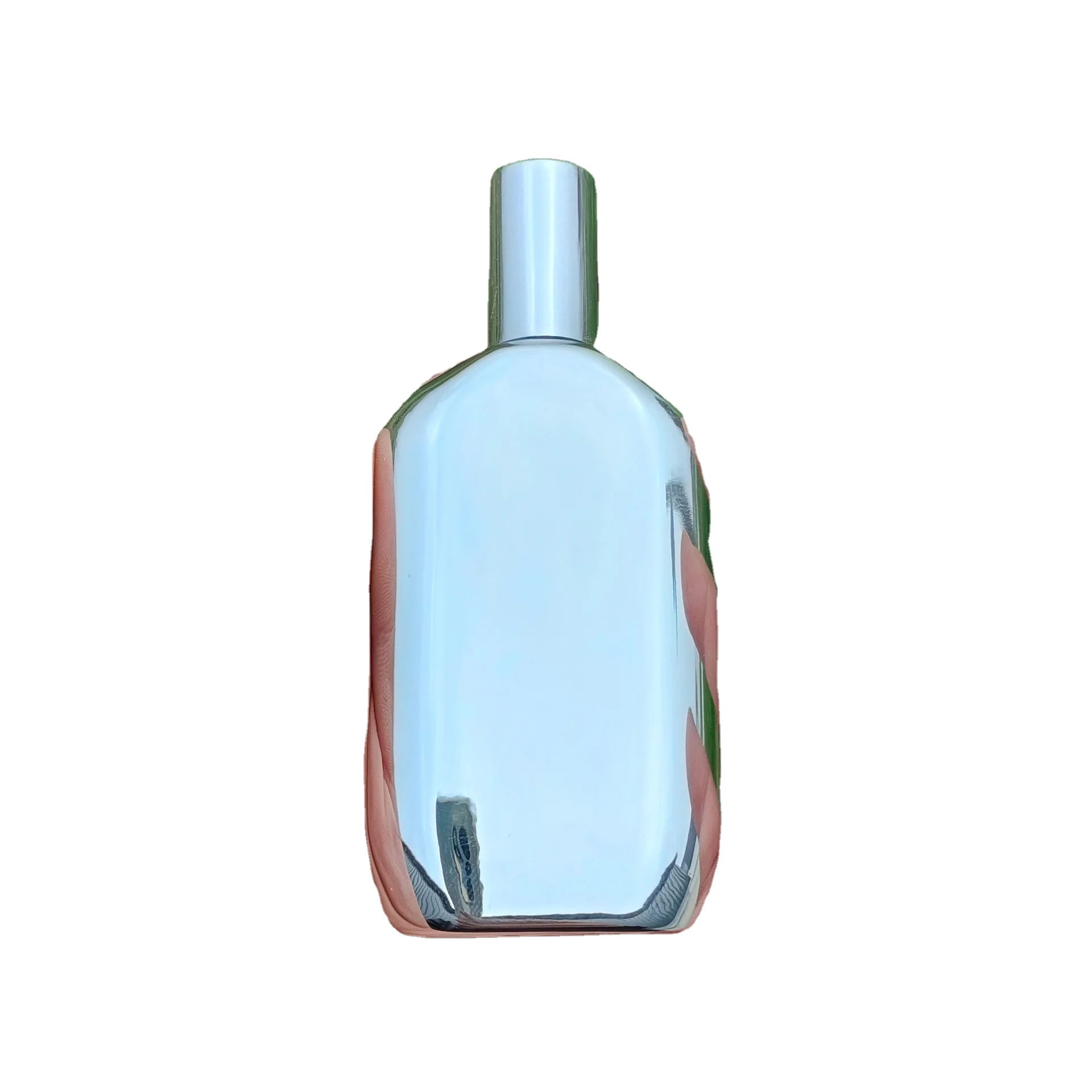 New Spot Perfume Bottle 50ml Electroplated UV Glass Bottle Silver Spray Perfume Bottle