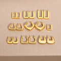 Chunky Waterdrop Gold Plated Stud Earrings Non Tarnish Waterproof Geometric Stainless Steel Silver Earrings for Women