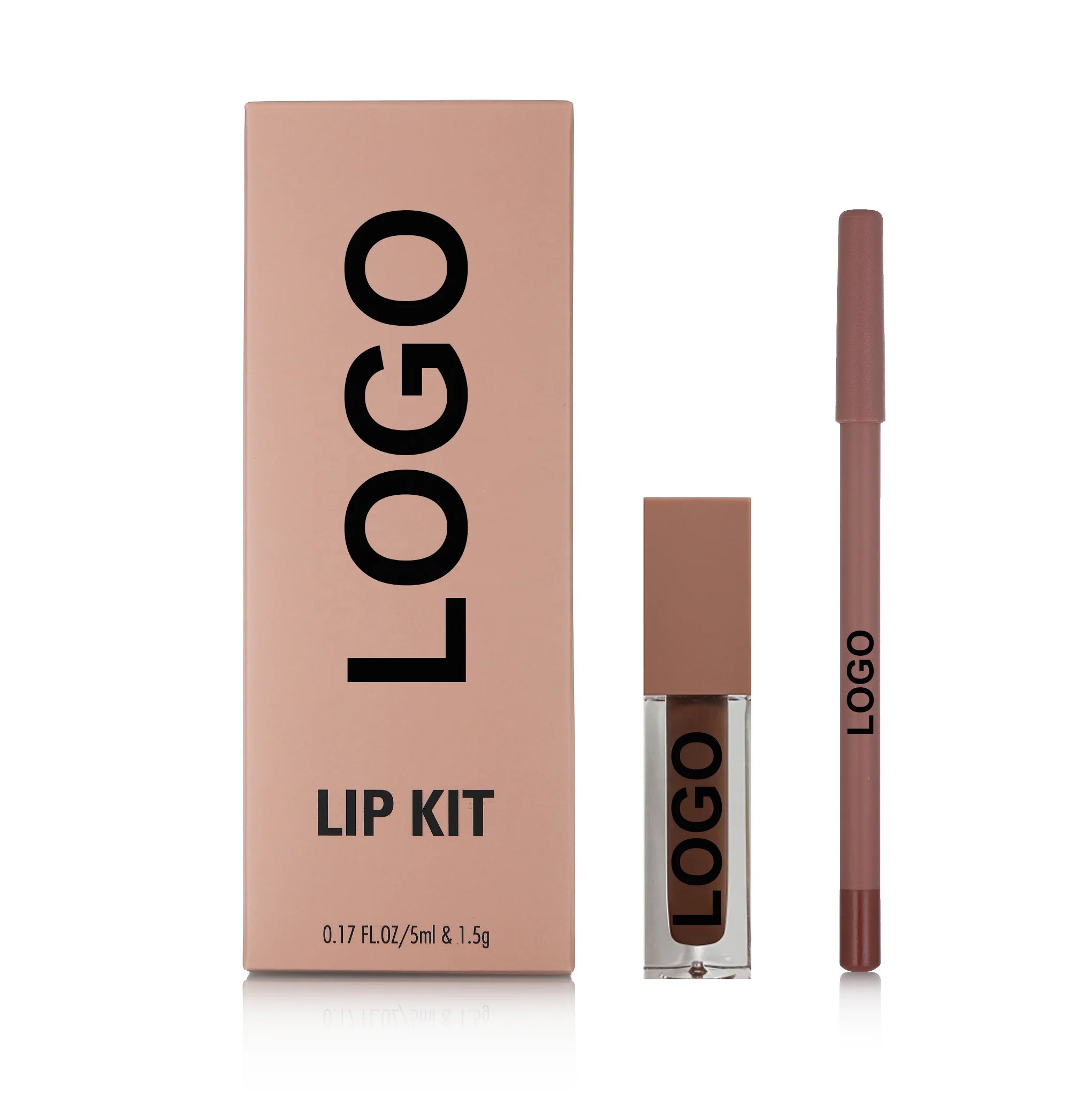Private Label Lipstick Make up Lip Liner and Lip Gloss Set 21 Color Vegan Lip Gloss and Liner Set