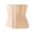 Women Seamless Invisible Waist Trainer 8 Steel Bones Tummy Control Waist Slimmer Adjustable Hooks Stripe Scallop Cut Cincher