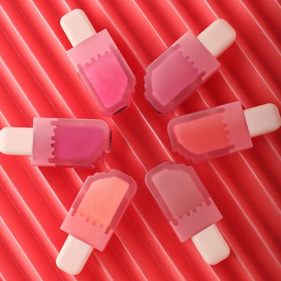 Custom Logo Ice Cream Lip Glaze Pudding Moisturizing 20 Colors Glitter High Gloss Fine Whitening Lipstick Glitter Lip Gloss