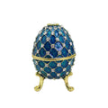 SHINNYGIFTS Easter Gift Wedding Favor Metal Egg Shape Trinket Box Enameled Jewelry Gift Box Wholesales