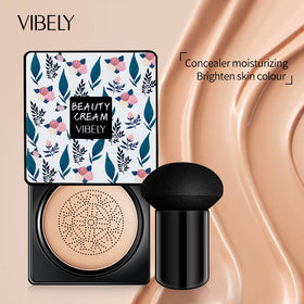 Full Coverage Moisturizing BB Cream Whitening Concealer Waterproof Mushroom Air Cushion Foundation