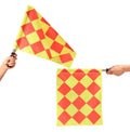 Referee Hand Flag Stainless Steel Pole Foam Handle Waterproof Sporty for Sports Soccer Basketball Events