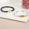 Fashion Dermis Flower Pattern Elastic Rope Bracelet Tarnish Free Stainless Steel 18k Gold Plated Cuff Bracelets Accesorios Mujer