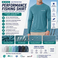 Custom Men's UPF 50+ Long Sleeve Quick Dry Fishing Shirt Quick Dry Moisture Wicking Lightweight 4 Way Stretch OEM Manufacturer