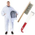 3Pcs Beekeeping Kit Professional Bee Suit for Men Women with Bee Hive Tool Beekeeper Suit with Veil and Pants Total